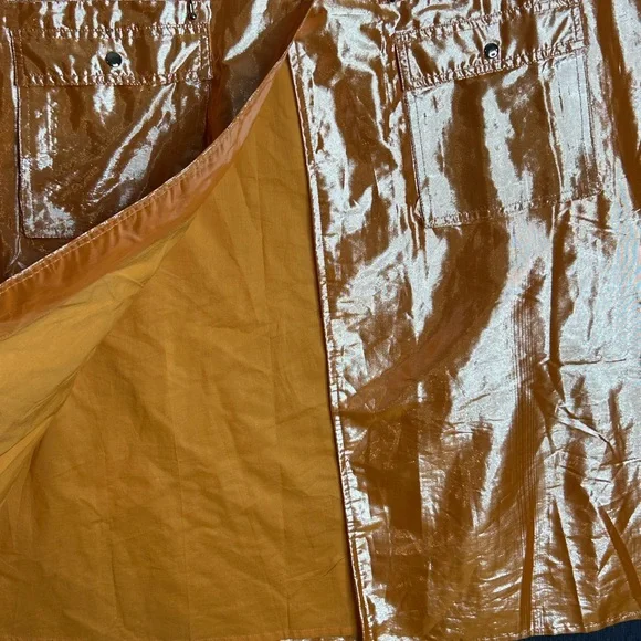 Anthropologie Let me be Metallic Cargo Maxi Skirt with Front Slit - Picture 7 of 12